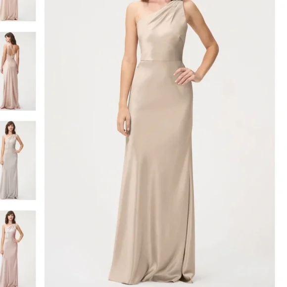 slim fit dress slacks Jenny Yoo Bridesmaid Dress Landry Print Verona Floral Chai Multi main image 1